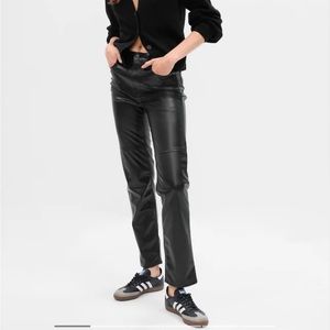 GAP Faux Leather High Waist Cigarette Pants